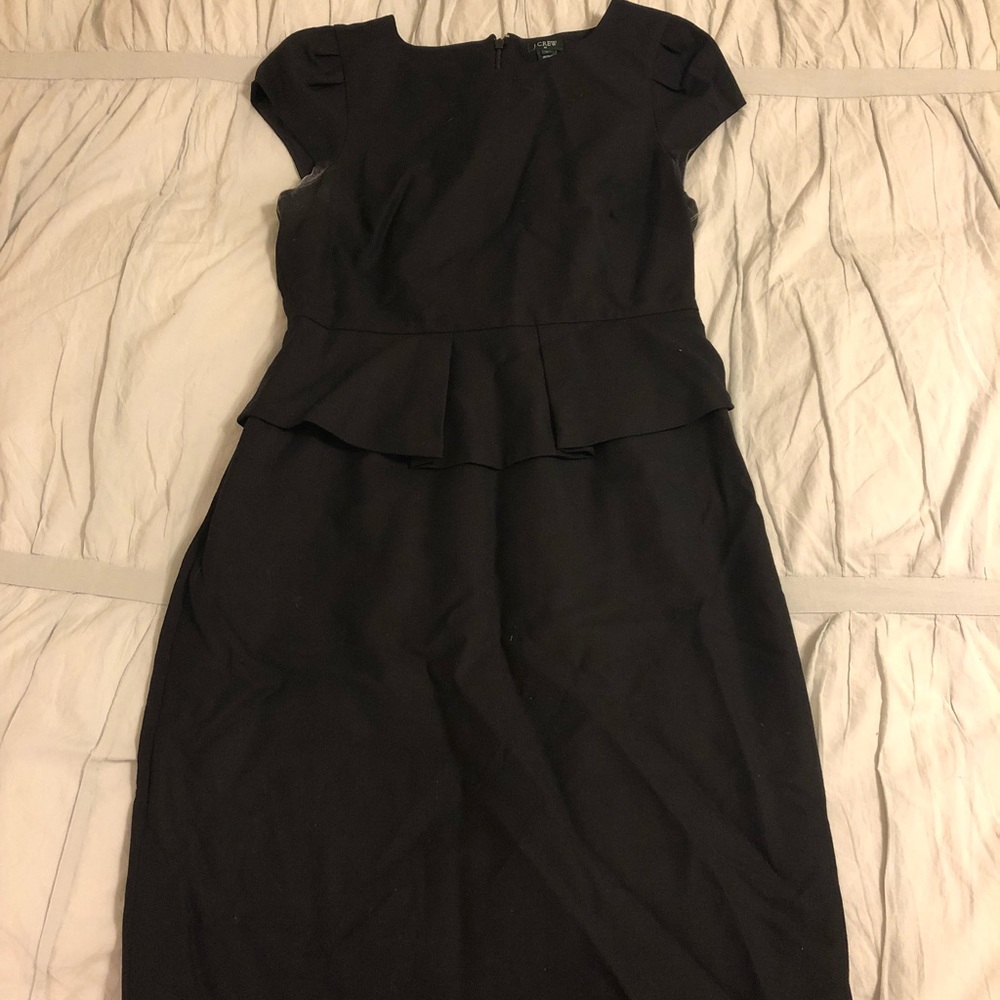Black peplum dress